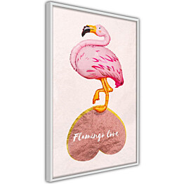 Juliste Artgeist Flamingo in Love kehyksillä eri kokoja