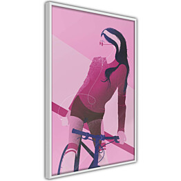 Juliste Artgeist Woman on Bicycle, kehyskartongilla, kehyksillä, eri kokoja