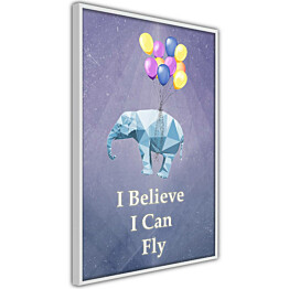 Juliste Artgeist Flying Elephant, kehyskartongilla, kehyksillä, eri kokoja