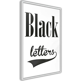 Juliste Artgeist Black Letters kehyksillä eri kokoja