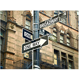 Kuvatapetti Artgeist Kaikki tiet vievät Broadwaylle eri kokoja