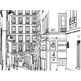 Kuvatapetti Artgeist Kulkea Pariisin katuja eri kokoja
