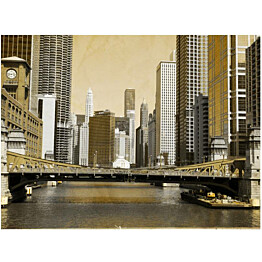 Kuvatapetti Artgeist Chicagon silta - vintage eri kokoja