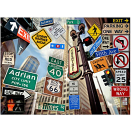 Kuvatapetti Artgeist New York signposts eri kokoja