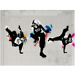 Kuvatapetti Artgeist Monkey dance - street art eri kokoja