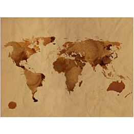 Kuvatapetti Artgeist Tea world map eri kokoja