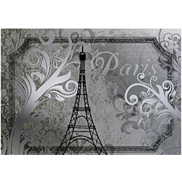 Kuvatapetti Artgeist Vintage Paris - silver eri kokoja