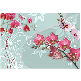 Kuvatapetti Artgeist Pink orchids - variation II eri kokoja