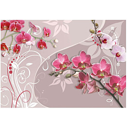 Kuvatapetti Artgeist Flight of pink orchids eri kokoja