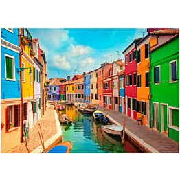 Kuvatapetti Artgeist Colorful Canal in Burano eri kokoja