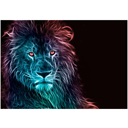Kuvatapetti Artgeist Abstract lion - rainbow eri kokoja