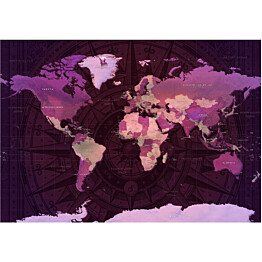 Kuvatapetti Artgeist Purple World Map eri kokoja