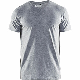 T-paita Blåkläder 3360 V-kauluksella harmaameleerattu