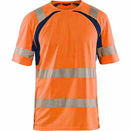 T-paita Blåkläder 3397 Highvis huomio-oranssi/sininen