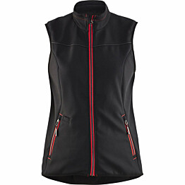 Naisten softshell-liivi Blåkläder 3851 musta/punainen koko XS