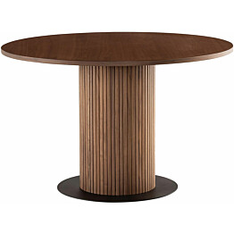 Ruokapöytä Noira 120cm massiivipähkinä pyöreä ruskea