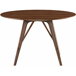 Ruokapöytä Jerup 120cm massiivipähkinä pyöreä ruskea