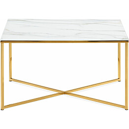Sohvapöytä Concept 55 Nelly 80cm marmorikuvio valkoinen/kulta