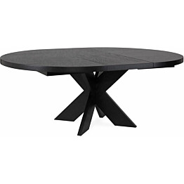Jatkettava ruokapöytä Telma 140cm pyöreä musta