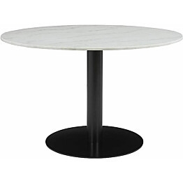 Ruokapöytä Capri 106cm pyöreä marmori valkoinen/musta