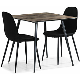 Ruokailuryhmä Scandinavian Choice Marcelen 80cm 2 Nibe tuolia musta/ruskea/beige