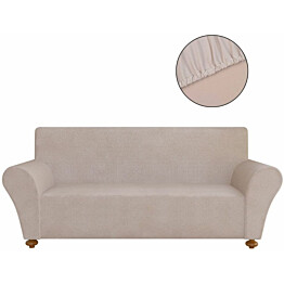 Beige venyvä sohvan suojapäällinen polyesteri_1