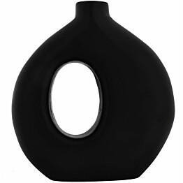 Puinen koristevaasi Eglo Living Melobody, 16.5cm, musta