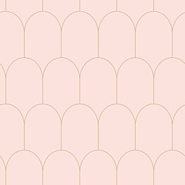 Tapetti Esta Art Deco 139201, 0.53x10.05m, non-woven, vaaleanpunainen
