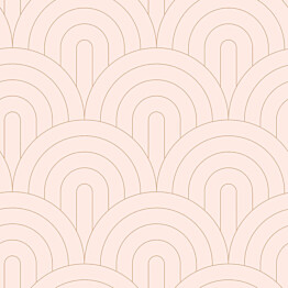 Tapetti Esta Art Deco 139217, 0.53x10.05m, non-woven, vaaleanpunainen