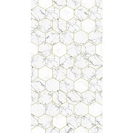 Paneelitapetti PhotowallXL Hexagon Motif 1,50x2,79 m valkoinen