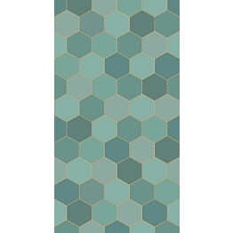Paneelitapetti PhotowallXL Hexagon Motif 1,50x2,79 m vihreä