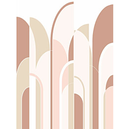 Paneelitapetti PhotowallXL Art Deco Arches 1,50x2,79 m roosa