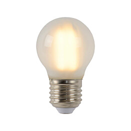 LED-lamppu Lucide filamentti E27 Ø4,5cm himmennettävä 4W 2700K maitolasi