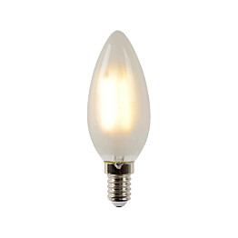 LED-lamppu Lucide filamentti E14 Ø4cm himmennettävä 4W 2700K maitolasi