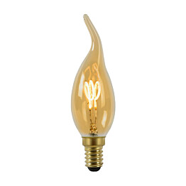 LED-lamppu Lucide filamentti E14 Ø3,5cm himmennettävä 3W 2200K amber