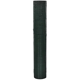 Kanaverkko 25x25mm, galvanoitu teräs, PVC pinnoitteella, 1x25m, vihreä