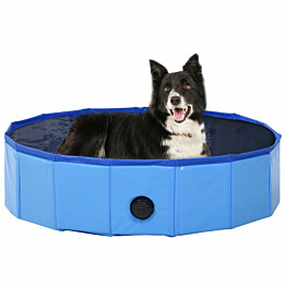 Kokoontaitettava koiran uima-allas, sininen, 80x20cm