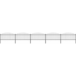 Puutarha-aita, keihäskärjillä, teräs, (0.5-0.75)x8.5m, musta