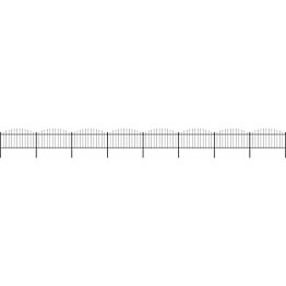 Puutarha-aita, keihäskärjillä, teräs, (1.25-1.5)x13.6m, musta