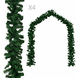 Jouluköynnökset, 4 kpl, 270cm, vihreä