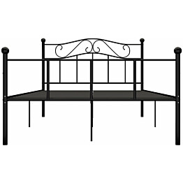 Sängynrunko Classic, musta metalli, 140x200 cm
