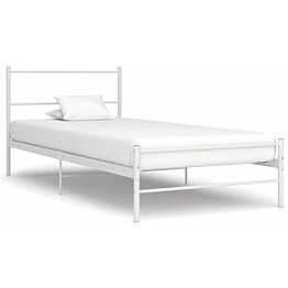 Sängynrunko Basic, valkoinen metalli, 90x200 cm