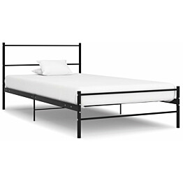 Sängynrunko Basic, musta metalli, 90x200 cm