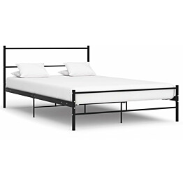 Sängynrunko Basic, musta metalli, 160x200 cm