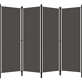 4-paneelinen tilanjakaja, antrasiitti, 200x180 cm