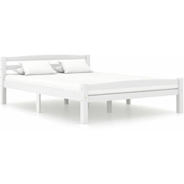Sängynrunko, täysi mänty, valkoinen, 120x200 cm