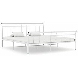 Sängynrunko, valkoinen metalli, 160x200 cm
