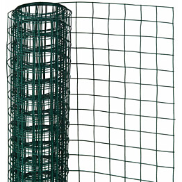 Metalliverkko, neliö, 0.5x2.5m, 13mm, muovipäällysteinen teräs, vihreä