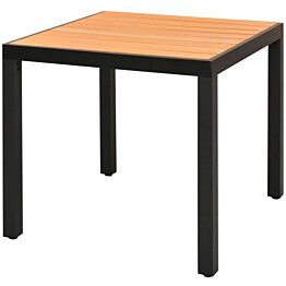 Puutarhapöytä ruskea, 80x80x74 cm, alumiini ja puukomposiitti