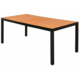 Puutarhapöytä ruskea, 185x90x74 cm, alumiini ja puukomposiitti
